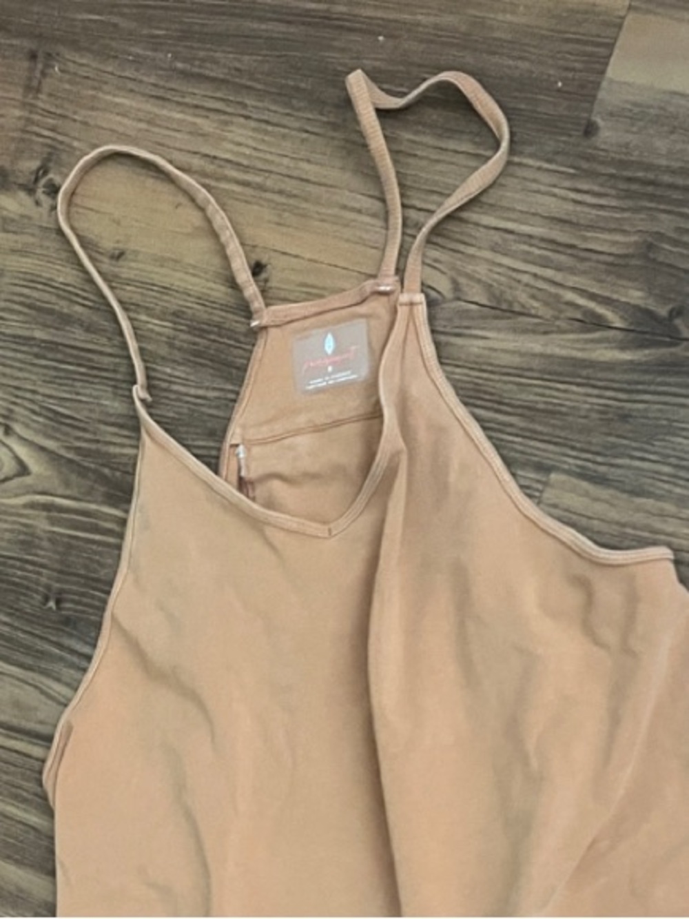 FP Movement by Free People Tan Strappy Utility Jumpsuit